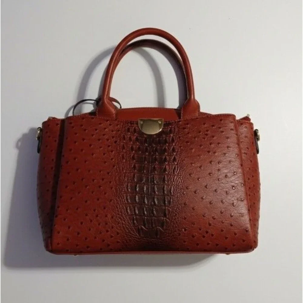 Faux Leather Ostrich Bag